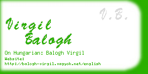 virgil balogh business card